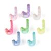 DanLingJewelry 100Pcs Letter J UV Acrylic Beads for Jewelry Making