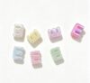 DanLingJewelry 100Pcs Rainbow Letter E Acrylic Beads for DIY Jewelry