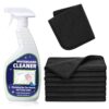 Dansib 16.91 Fl oz Whiteboard Cleaner Dry Erase Board Cleaning Spray with 10 Black Cleaning Cloths Surface Care for Office Home Whiteboards