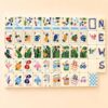 DAO-UPPSE 4-Layer Acrylic Mahjong Set - 160-Tile American Game with Bag Dice & Hardboard Guide(Blue+White)