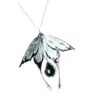 Dark Statement Necklace Moth Charm Pendant Layered Neckchain with Teardrop Dangle for Party Looks Daily Outfits Streetwear Styling Gothic Pendant Alternative Jewelry Dark Necklace Social Outfit Dangle