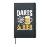 Darts and Beer Drum Bin Ich Hier Funny Dart Gift Hardcover Journal, Black