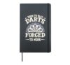 Darts Player Darts Game Dart Player Darts Lover Throwing Hardcover Journal, Black