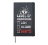 Darts Vintage Level Of Awesomeness Low Medium Darts Hardcover Journal, Black