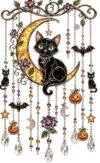 DASTOLL Stained Glass Window Hanging, Hummingbirds Orange Flowers Suncatcher Diamond Glass Panel Hangings Sun Catchers Decor for Birthday for Women, Men, Wife, Aunt, and Mom 7.8 in
