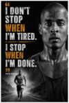 David Goggins Motivational Poster Quote Inspirational Quotes Classroom Posters Self-Discipline Toughness Pro Coaching Wall Art Growth Mindset Teacher Educational Signed Memorabilia Sports Decor Jersey Men Women Achieve CCP309