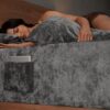 David's Home Luxury Velvet Fitted Sheet Set 3PCS, King Size, Dark Grey