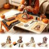 Day of the Dead Patchwork Doll DIY Kit,Halloween Skull Sewing Craft Set for Adults,Beginner Friendly Gothic Fabric Doll Making Supply,Fall Home Party Decor,Handmade Collecting Ornament Gift，A