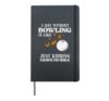Day Without Bowling No Idea Funny Bowler Women Girls Kids Hardcover Journal, Black