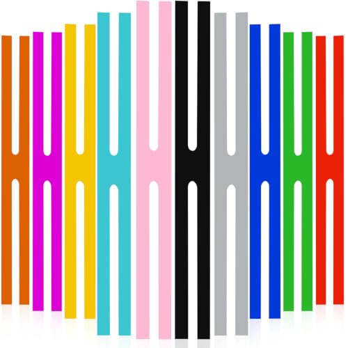 DazcnvGlide 9 Inch H-Band Silicone Rubber Bands Assorted Color Elastic Wrapping Bands for Books, Cameras, Art, Cooking, Wrapping, Exercise, Bag Wraps (Multicolour, 10 Pcs)