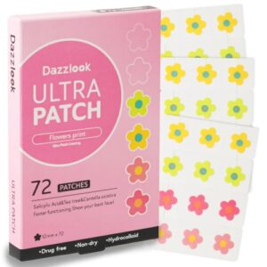 Dazzlook Cute Pimple Patches Flower Printed, Salicylic Acid, 72 Count