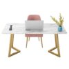 DDYYDS Marble Computer Desk Bedroom Desktop Office Home Table and Chairs