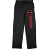 Deadpool Adult Unisex Sleep Pants Deadpool Classic Marvel Licensed Pajama Pants-3XL Black