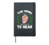 Deaf Awareness Hearing Aid Implant ASL Hard For Me To Hear Hardcover Journal, Black