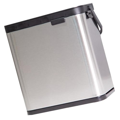 DEARMAMY Wall-Mounted Trash Bin for Home and Kitchen, 5L Stainless Steel Waterproof Garbage Can with Plastic Inner Liner, Odor-Resistant Household Rubbish Storage for Bathroom and Office