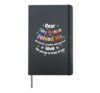 Dear Tiny Human Behind Me Positive Teacher Appreciation Hardcover Journal, Black
