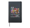 Dear Tiny Human Behind Me Positive Teacher Appreciation Hardcover Journal, Black