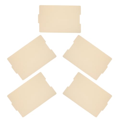 DECHOUS 5pcs Beige Office Paper File Folder with Spacious Design and Easy Identification, Sturdy Manilla Document Organizer Folder for Business Contract and Homework Storage, for Office