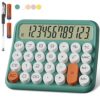 DECKLIT Battery Desk Calculator - 12 Digit Extra Large 5-Inch LCD Display, Big Buttons Easy to Press, 15 Tilt Screen (Green)