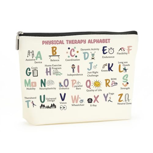 Decohim Occupational Therapy Gifts Therapist Gifts PT Month Thank You Retirement Gifts for Women Her Coworkers Friends Physical Therapy Gift Makeup Bag for PT PTA OT Gift