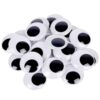 DECORA 2 Inch Large Wiggle Eyes, 50MM Round Plastic Googly Eyes Self Adhesive Black Eye for Handmade DIY Crafts 24 Pcs