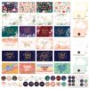 Decorably 24 Pack Glitter 6x4in Box of Thank You Cards with Envelopes