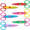 Decorative Edge Scissors Set of 6 Multicolor Pinking Shears for Scrapbooking and Card Making Wavy Pattern Scissors for Teachers Students and Paper Projects