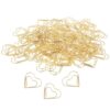 Decorative Paper Clips - 100 Piece Metal Heart Shape, Small Bookmark Clips