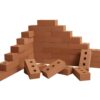 Deekin Foam Brick Building Blocks for Kids Thick Blocks Foam Large Fake Brick Construction Toy for Stacking Construction Gifts, 8 x 4 x 2.4 in(10 Pcs,Circle Holes)