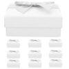 DEEPCRAFF Jewelry Box and Bowknot with Lid Paper 10pcs White Pearlescent