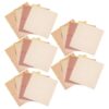 DEEPCRAFF Scalloped Cocktail Paper Napkins Effective Beverage Spill Cleanup 100 Sheets with Gold Foil Edge Disposable Paper Napkins for Mobile Bar Setup and Camping