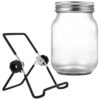 DEEPCRAFF Seed Sprouting Jar Kit Easily Drains Water and Sand Without Losing Seeds with Stainless Steel Fine Screen Lid and Glass Mason Jar Stand for Indoor Home Kitchen Use for Mung Bean