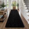 Deerhoo 3x10 Runner Rugs for Long Hallway Bedroom Kitchen, Black