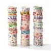 DegoCython Flowers Washi Tape Set, 32 Rolls Floral Decorative Masking Tape for DIY Crafts, Journaling, Planners, Scrapbooking, Gift Wrapping, Art Decor