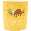 Dekohelden24 Poetry Light, Night Light, Mood Light, Decorative Light in Yellow, with Timer, Battery-Operated, Sloth Motif, Let It Go Well – L/W/H 13 x 5 x 16 cm