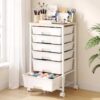 Delamu Rolling Storage Cart with 6 Drawers, Utility Craft Storage Cart