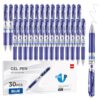deli Gel Pens, 30 Pcs 0.7mm Retractable Pens Blue Ink