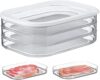 Deli Meat Container for Fridge, Stackable Food Storage Boxes with Lid for Cold Cuts, Salami, Deli, Lunch Meat, BPA Free, 18.6oz