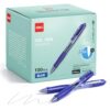 deli Pens Bulk, 100 Pcs Retractable Gel Pens Medium Point 0.7mm