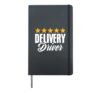 Delivery Driver 5 Star Food Dash Grocery Deliveries Hardcover Journal, Black