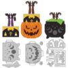 DELORIGIN Halloween Witch Card Holder Cutting Die Coin Holder Card Making Die Stencil Carbon Steel Die Cuts Scrapbooking Embossing Template for Greeting Cards Craft Album Letter Invitation Decor