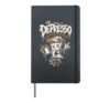 Depresso Funny Sarcastic Espresso Pun Coffee Lover Hardcover Journal, Black