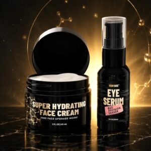 Derm Dude The Electrolyte Power Pair for Men – Bad Decision Eraser Eye Serum & Super Hydrating Face Cream