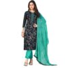 Designerharsha Georgette Braso Salwar Kameez - Mirror Work, Chiffon Embroidered Dupatta – Women's 3-Piece Ethnic Suit Dress (US, Numeric, 60, Regular, Regular, Navy Blue)