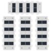 Deskium 4 PCS Solar Fence Lights, Outdoor Waterproof Wall Mount, Adjustable 7 Mode Brightness, ABS+PC Material for Patio, Deck, Garden, 6-12 Hours Light, Multiple LED Options for Outdoor Use