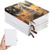 Deskium 4 PCS Sublimation Blank Notebooks, Faux Leather Journal Notebooks, A6 DIY Small Notebook Notepads, Customizable Hardcover Blank Notebooks for School and Office Supplies, 200 Pages