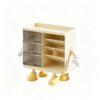 Desk Organizer, DIY Character Design Storage Caddy with 3 Pull Out Drawers