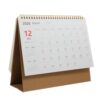 Desk Planner 12 Months Table Calendar with Coil Binding