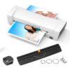 Desktop Hot Cold Roll Laminator,A4 Hot&Cold Dual Modes Thermal Laminator with Abs Anti-Jam Button,280Mm/Min Hot Laminating Machine