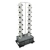 Deturprostore 56 Holes Hydroponic Tower Planter, Movable Vertical Double Column Aeroponic Growing System, Indoor Outdoor Soilless Planting Kit for Vegetables Herbs Flowers